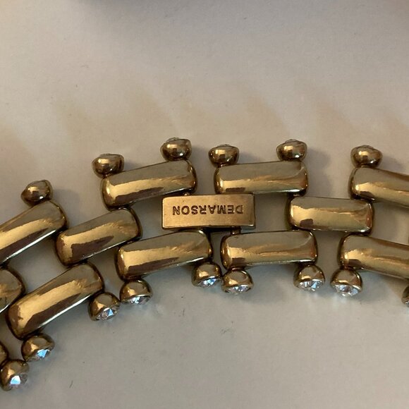 Demarson Tori ladder link rhinestone capped collar necklace - Picture 3 of 5